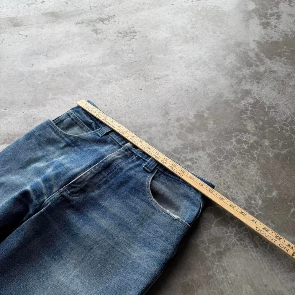 Vintage early 2000's Phat Farm Faded Worn Wide Leg carpenter Denim jeans